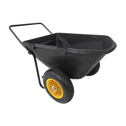 Polar Cub Cart trillebør, plast, sort - 198 liter