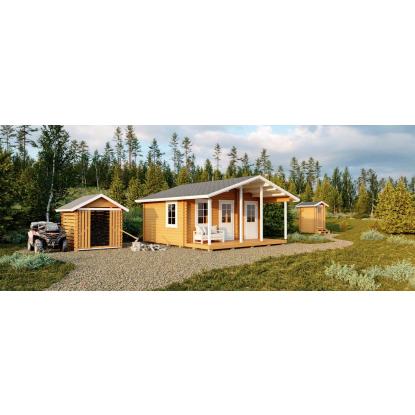 Luoman Lillevilla Sotka sauna med stue, omklædningsrum og terrasse - 20 + 9 m²