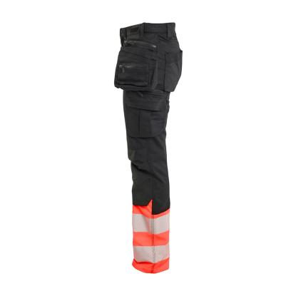 Blåkläder 7030 dame high vis buks stretch, sort/hi-vis rød