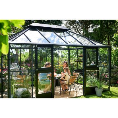 Juliana Grand Oase orangeri 13 m², antracit, 3 mm hærdet glas