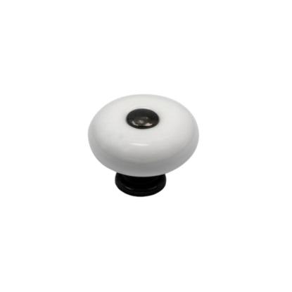 Jasa Company Belize møbelknop, Ø33 mm, hvid/antik