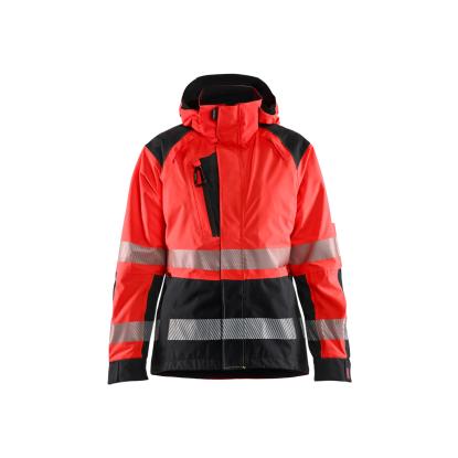 Blåkläder 4436 dame high vis skaljakke, hi-vis rød/sort