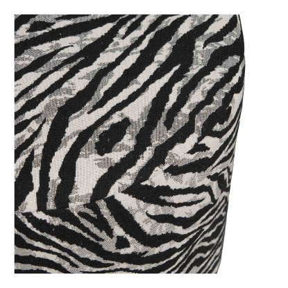 Kimberley puf, jacquard, sort/hvid, Ø40 cm