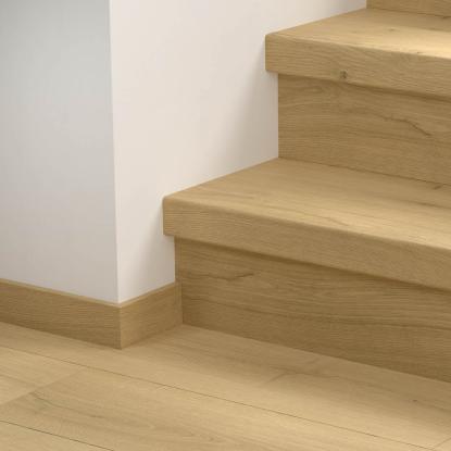 Pergo vinyl trappeafdækning/trappeforkantsprofil, Beige Cabin Oak, 1484 x 146 x 62 mm
