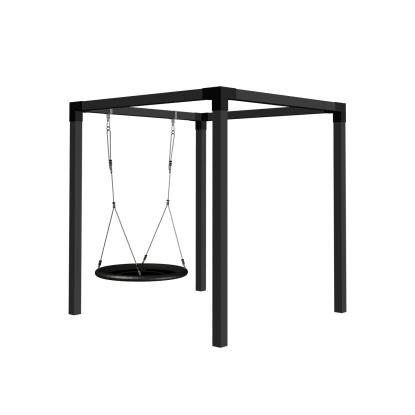PLUS Daylife gyngestativ, model 1, sort/fyr, 198 x 198 x 208 cm