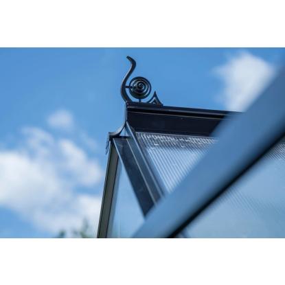 Halls Icon 6 drivhus 3,7 m², sort, 4 mm poly