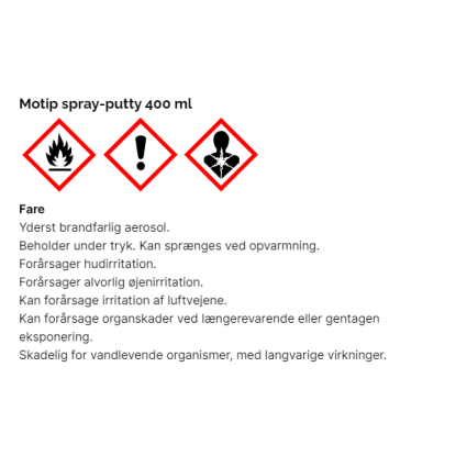 Motip spartel/putty, spray, 400 ml