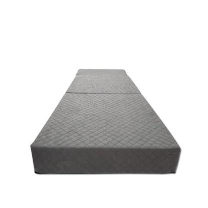 Luksus foldemadras med pude, 200 x 70 x 15 cm, grå