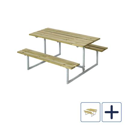 PLUS Basic børne bord/bænkesæt, nåletræ