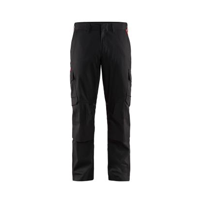 Blåkläder 1448 industri buks med knælommer stretch, sort/rød