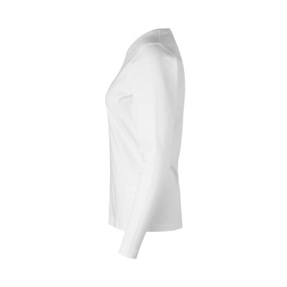 ID 0509 Interlock T-shirt med lange ærmer, dame, hvid