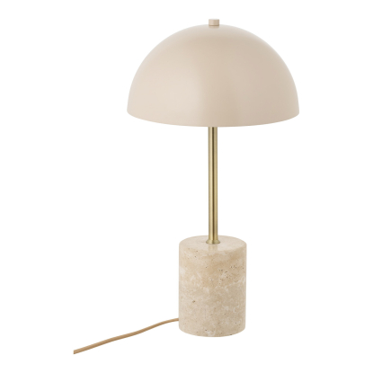 Sheffield bordlampe i marmor/metal, H45 cm, E14, beige