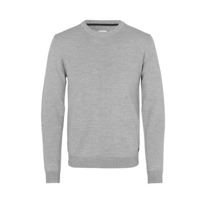 Seven Seas S650 The knit pullover med rund hals, lys grå melange