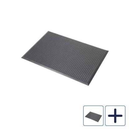 Clean Carpet Ergomåtte PUR-bobble, 14 mm, grå