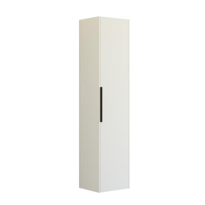 Scanbad NOW højskab med vendbar låge, 40 x 176 cm, mat hvid med stribet front