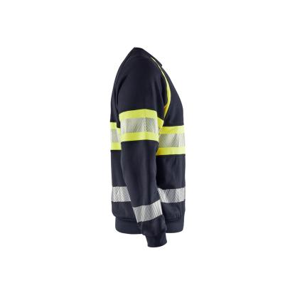 Blåkläder 3459 multinorm sweatshirt inherent, marineblå/hi-vis gul