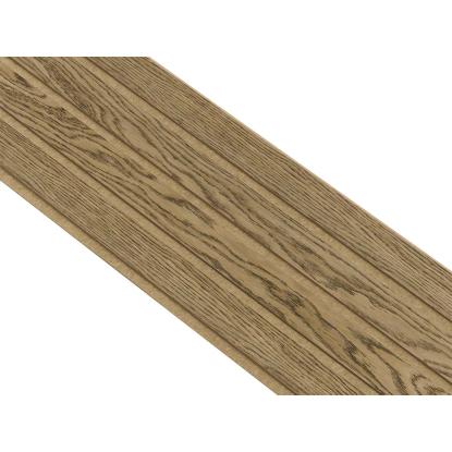 I-Wood Basic 4-lamel akustikpanel, mørkebrun olieret, brun filt og lys kerne, egefiner, 16 x 300 mm 
