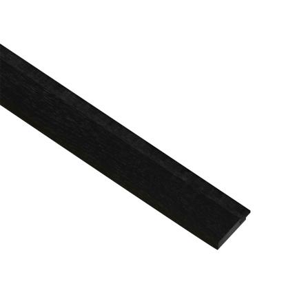 I-Wood afslutningsliste til akustikpanel, sortmalet, sort filt og sort kerne, egefiner, 17 x 42 mm