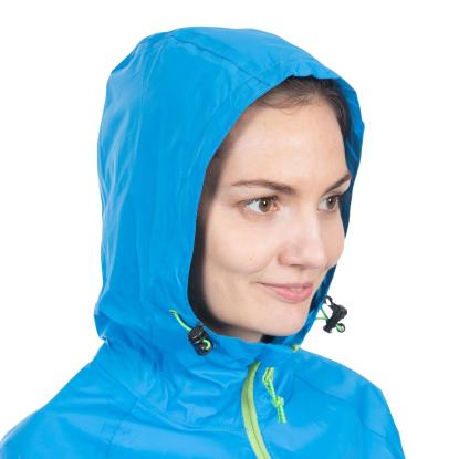Trespass QIKPAC packaway regnjakke med pose, unisex, blå