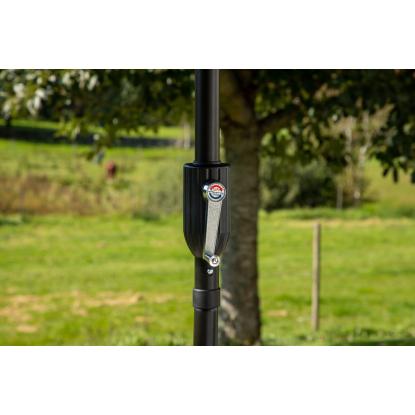Venture Design Palmetto parasol med tilt, sort/blå, Ø270 cm