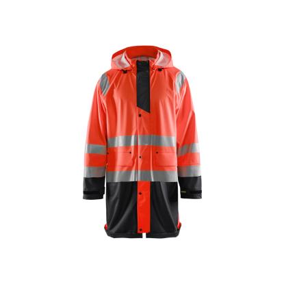 Blåkläder 4324 high vis regnjakke level 1, hi-vis rød/sort