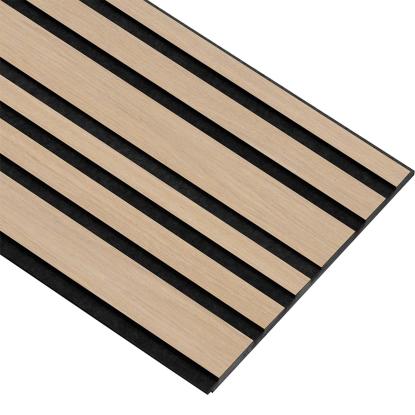 I-Wood Medio+ Mixed akustikpanel, ubehandlet natur, sort filt og sort kerne, egefiner, 17 x 30 mm