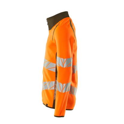 MASCOT ACCELERATE SAFE sweatshirt med lynlås, hi-vis orange/mosgrøn