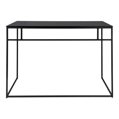 Skrivebord med sort ramme og sort bordplade 100x45x75 cm