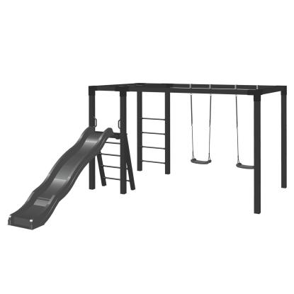 PLUS Daylife gyngestativ, model 3, sort/fyr, 198 x 340 x 208 cm