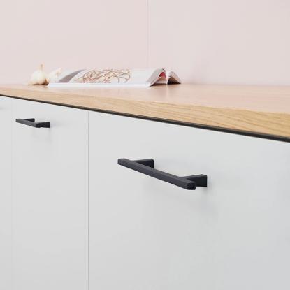 Beslag Design Pen greb, 128 mm, sort støbejern