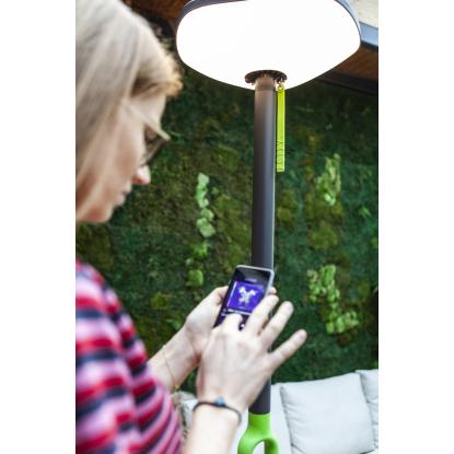 LUTEC POPPY LED gulvlampe med solceller og bluetooth, H190 cm, IP54, mørk grå