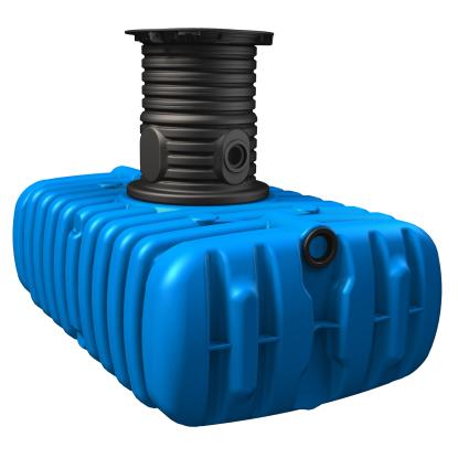4RAIN regnvandstank, blå - 1500 liter