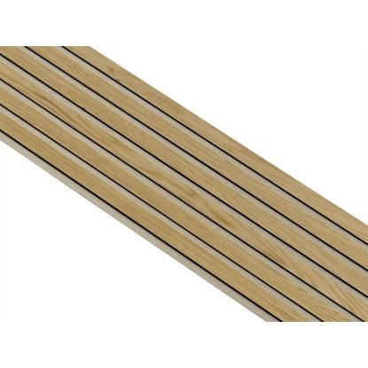 I-Wood Basic Original akustikpanel, klar olieret, beige filt og sort kerne, egefiner, 17 x 300 mm 