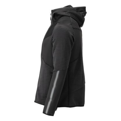 MASCOT CUSTOMIZED fleece hættetrøje med lynlås, sort