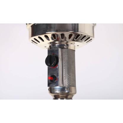 Nordicblue terrassevarmer med slange og regulator, H227 x B49,5 cm, sort