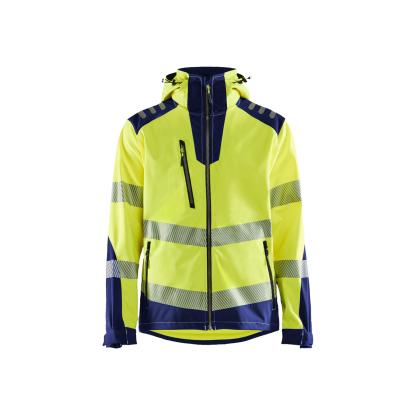 Blåkläder 4491 high vis softshelljakke, hi-vis gul/marineblå