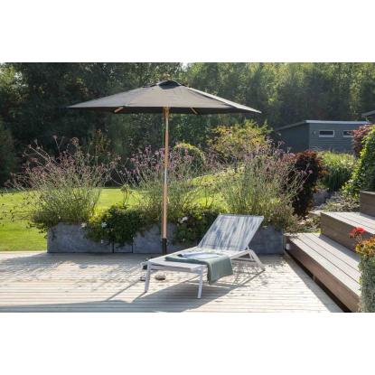 Venture Design Corypho parasol med tilt, sort/natur, Ø250 cm