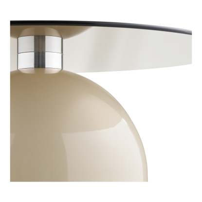 Ravello sofabord, beige/røget glas, Ø70 cm