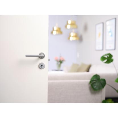 Habo Lyon dørgreb, indvendig, børstet aluminium, 55 x 135 mm