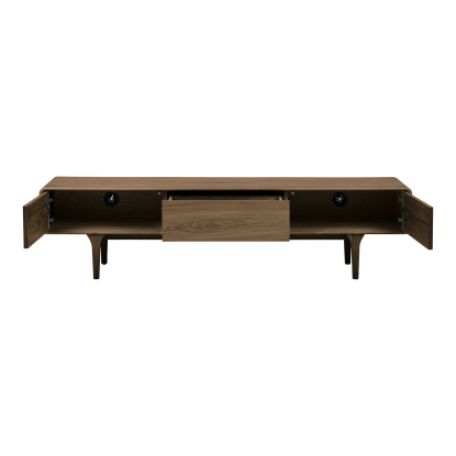 Darwin TV-bænk, mørkebrun eg/egefiner, 180 cm