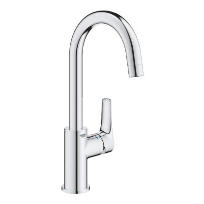 GROHE Eurosmart 2021 L håndvaskarmatur med høj tud og push-open bundventil, krom
