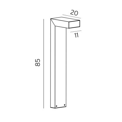 Norlys Asker LED pullert, IP65, sort