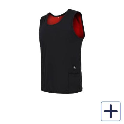 Glovii figursyet universalvest med varme, GV2, kompatibel med enhver 2A powerbank, sort