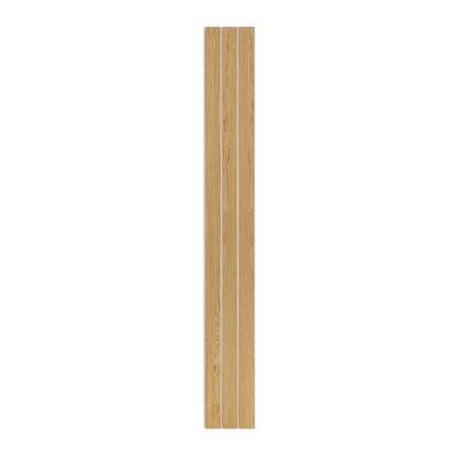 I-Wood Medio+ 3-lamel akustikpanel, klar olieret, beige filt og lys kerne, egefiner, 16 x 300 mm