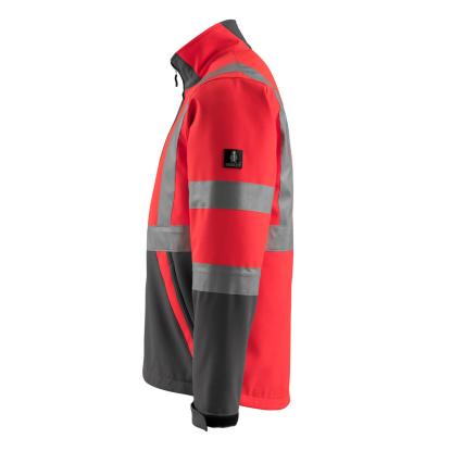 MASCOT SAFE LIGHT Kiama softshell jakke, hi-vis rød/mørk antracit