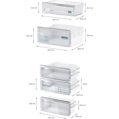 Siemens iQ100 integreret kølefryseskab KI86NNSE0, 184 + 76 liter