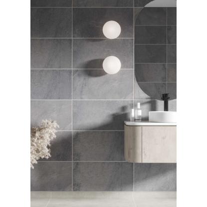Fibo 3D vådrumspanel med 60 x 30 cm fliselook, 10 x 600 x 2400 mm, negro grande 