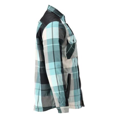 MASCOT CUSTOMIZED flannel skjorte med fiberpelsfor, skovgrøn ternet