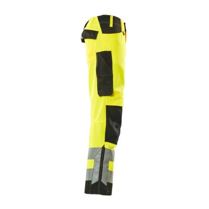 MASCOT SAFE SUPREME Kendal arbejdsbukser med knælommer, hi-vis gul/sort