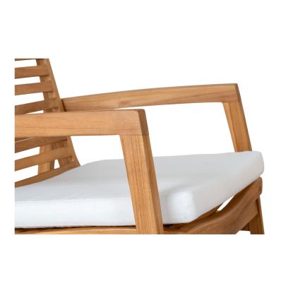Santander loungesæt inkl. hynder, natur teak